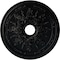 Ekena Millwork Rose and Ribbon Ceiling Medallion (Fits Canopies up to 4"), 23 5/8"OD x 4"ID x 1 1/2"P, Jet Black CM23ROBLF - alternate 1